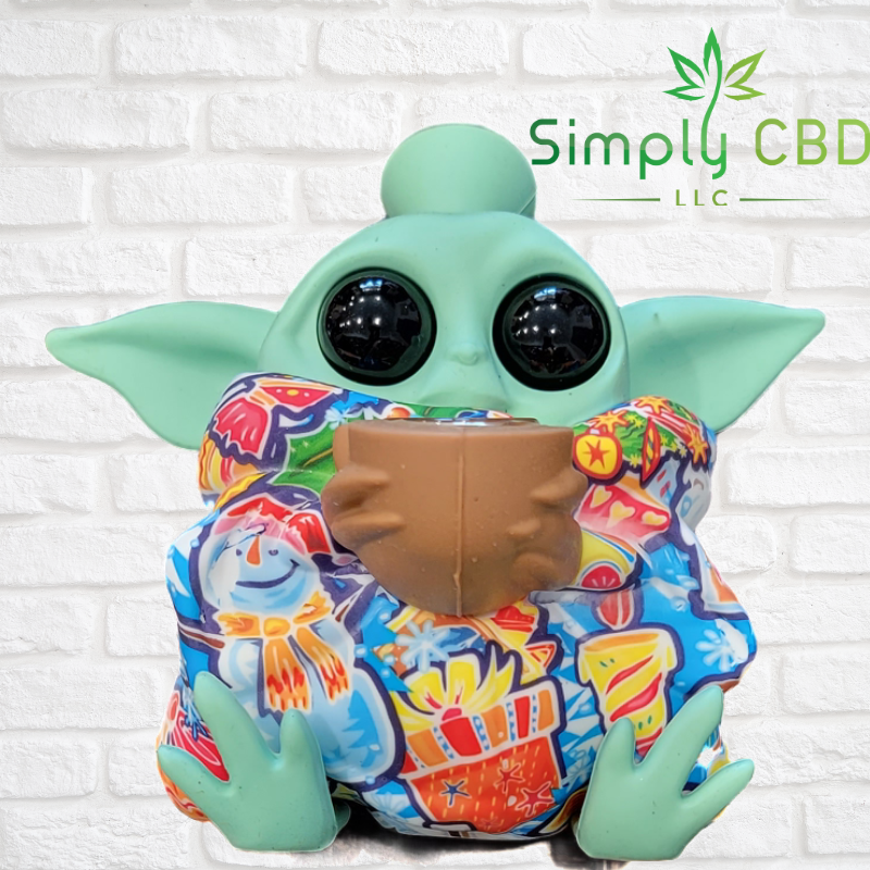 Collectible Baby Yoda Silicone Water Bong Pipe - Grogu " The Child" Simply CBD LLC