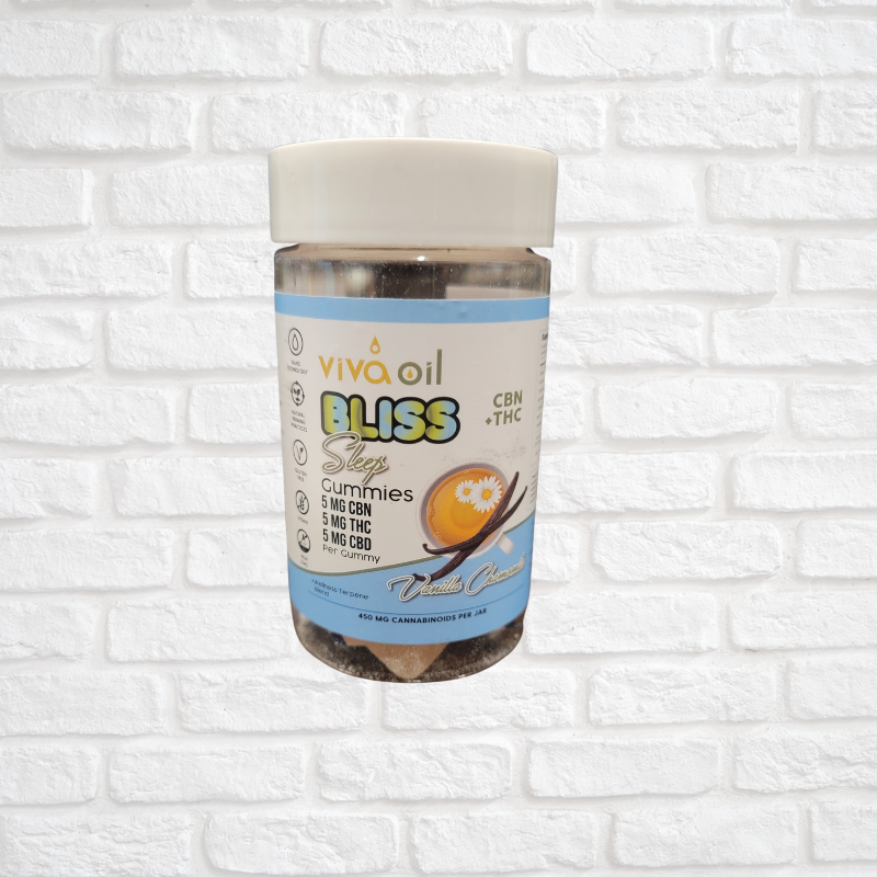 Viva Oil Bliss Sleep Vanilla Chamomile CBN + THC Gummies Simply CBD LLC