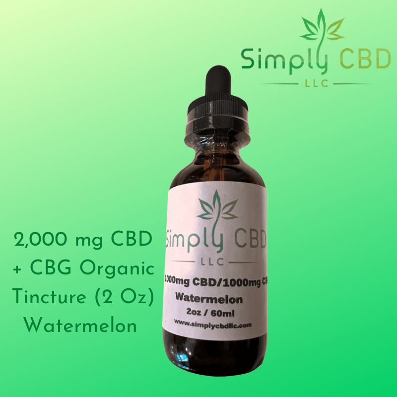 Full Spectrum CBD + CBG Tincture 2000mg Simply CBD LLC