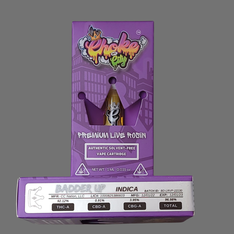 Choke City Vape Cartridges (1 Gram) Premium Live Rosin Simply CBD LLC