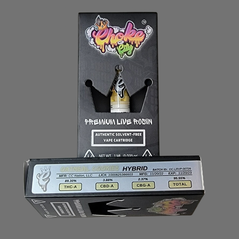 Choke City Vape Cartridges (1 Gram) Premium Live Rosin Simply CBD LLC