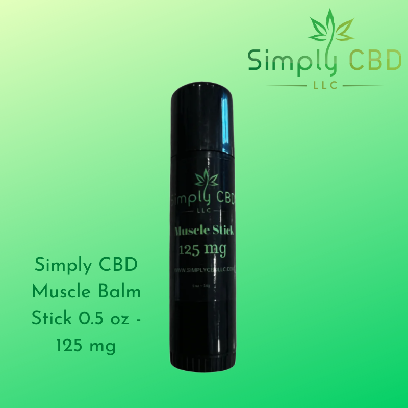 CBD Muscle Balm Stick 125 mg 0.5 oz Simply CBD LLC