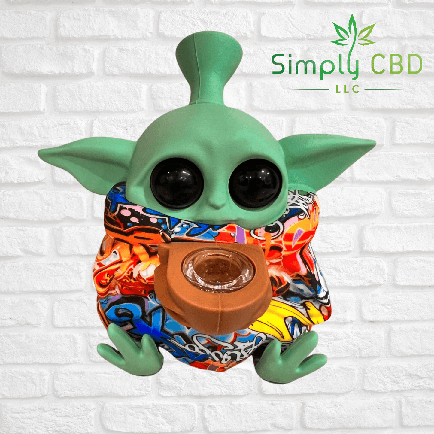 Baby Yoda Silicone Water Bong Pipe - Grogu " The Child" Simply CBD LLC