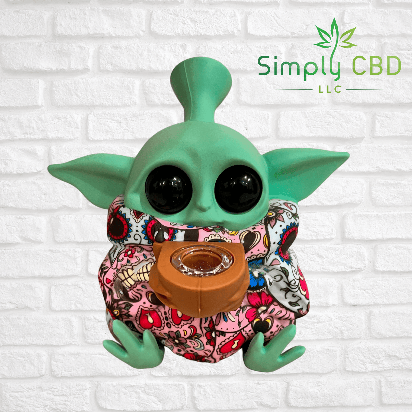 Baby Yoda Silicone Water Bong Pipe - Grogu " The Child" Simply CBD LLC