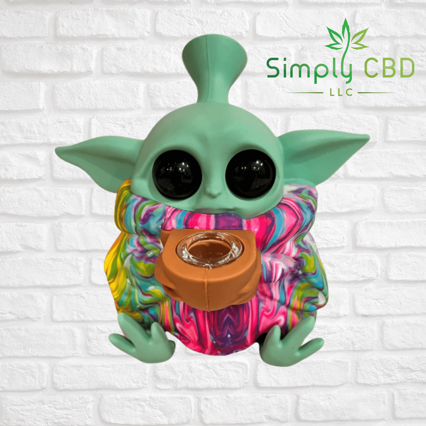 Baby Yoda Silicone Water Bong Pipe - Grogu " The Child" Simply CBD LLC