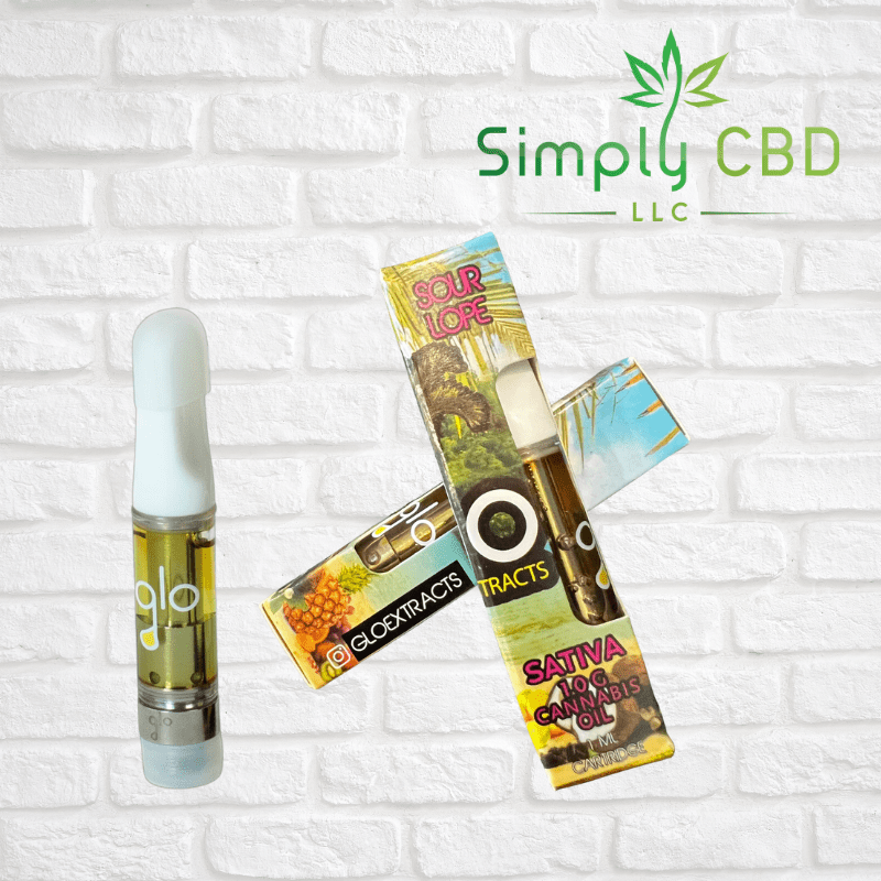 Glo Extracts THC Vape Cartridges 1 gram $20.00 Simply CBD LLC