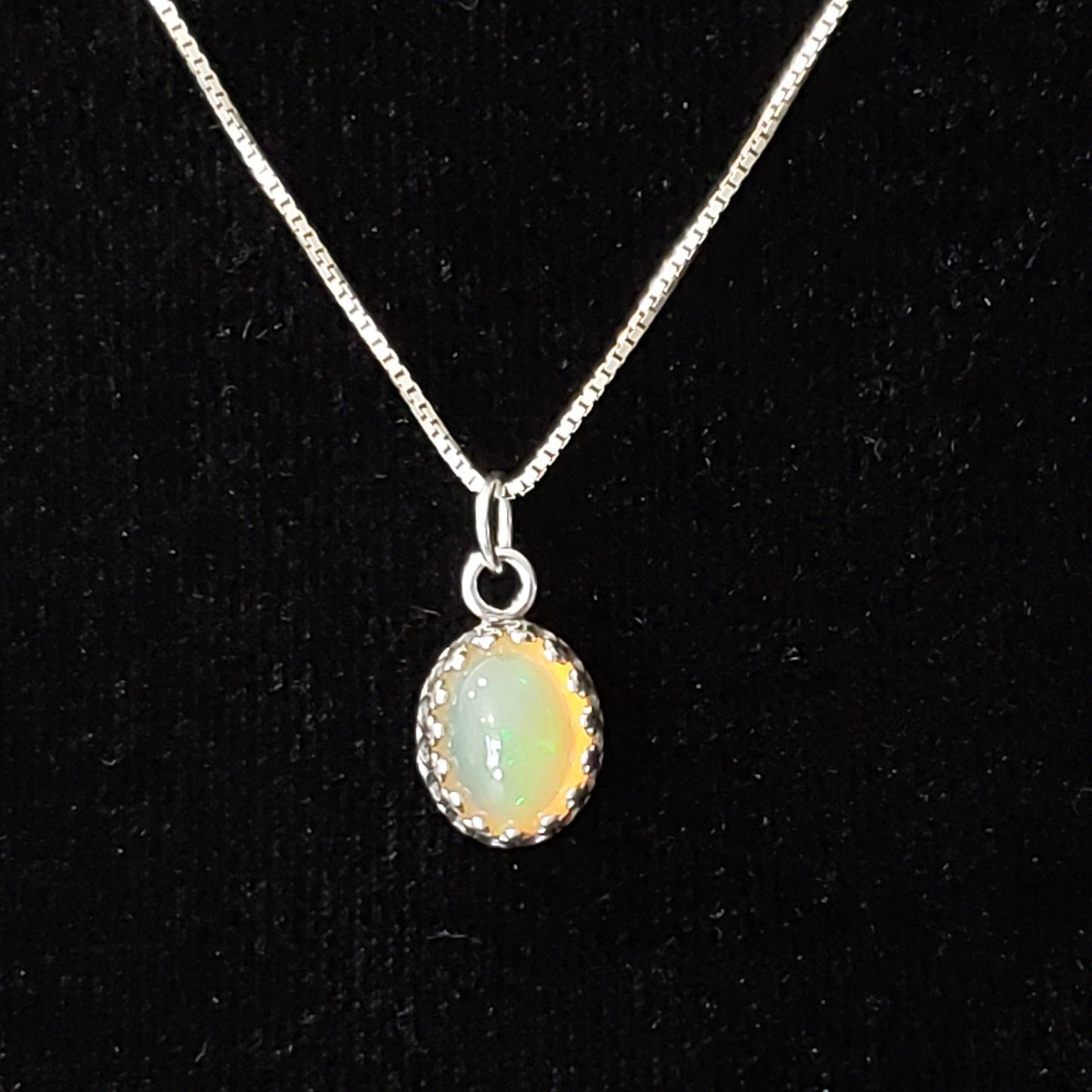 Ethiopian Yellow Opal 4ct Pendant Semi Precious Gemstone Silver Pendant (170-34-1) Simply CBD LLC