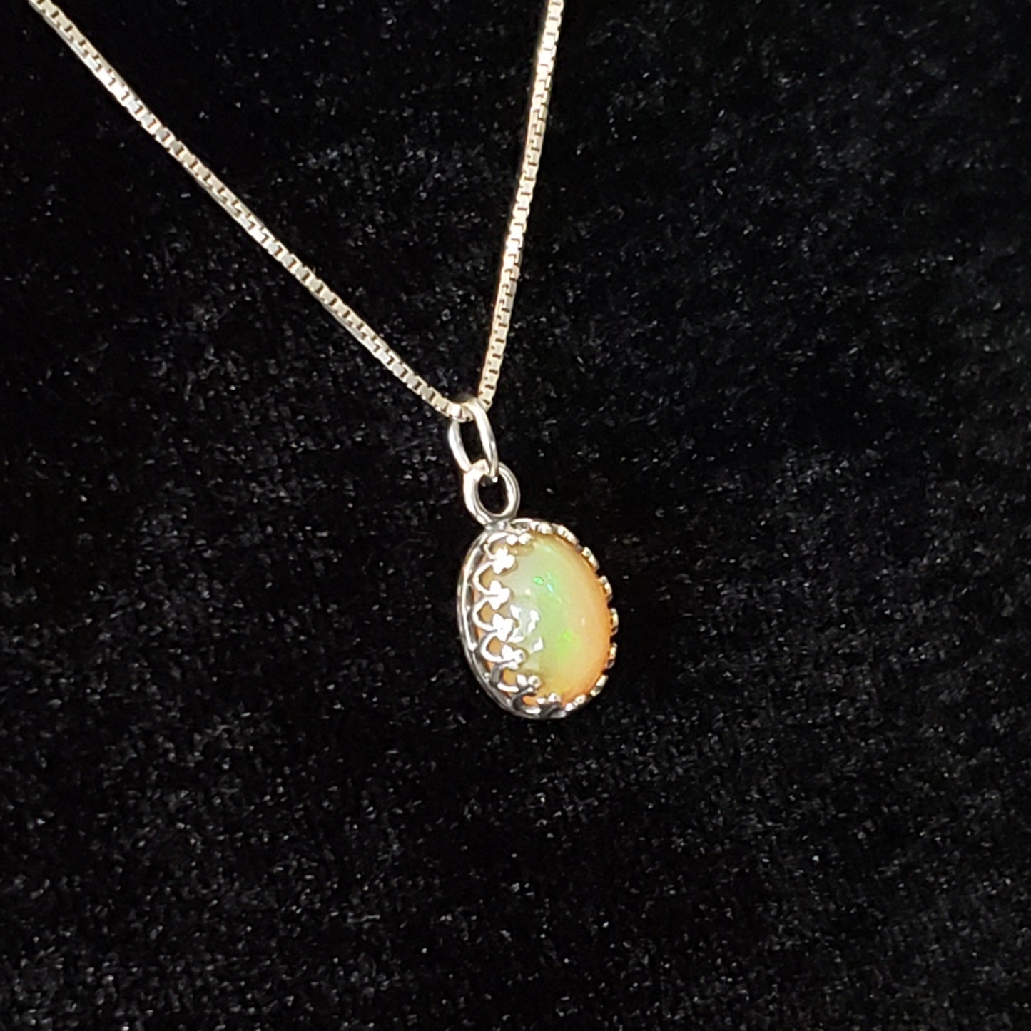 Ethiopian Yellow Opal 4ct Pendant Semi Precious Gemstone Silver Pendant (170-34-1) Simply CBD LLC