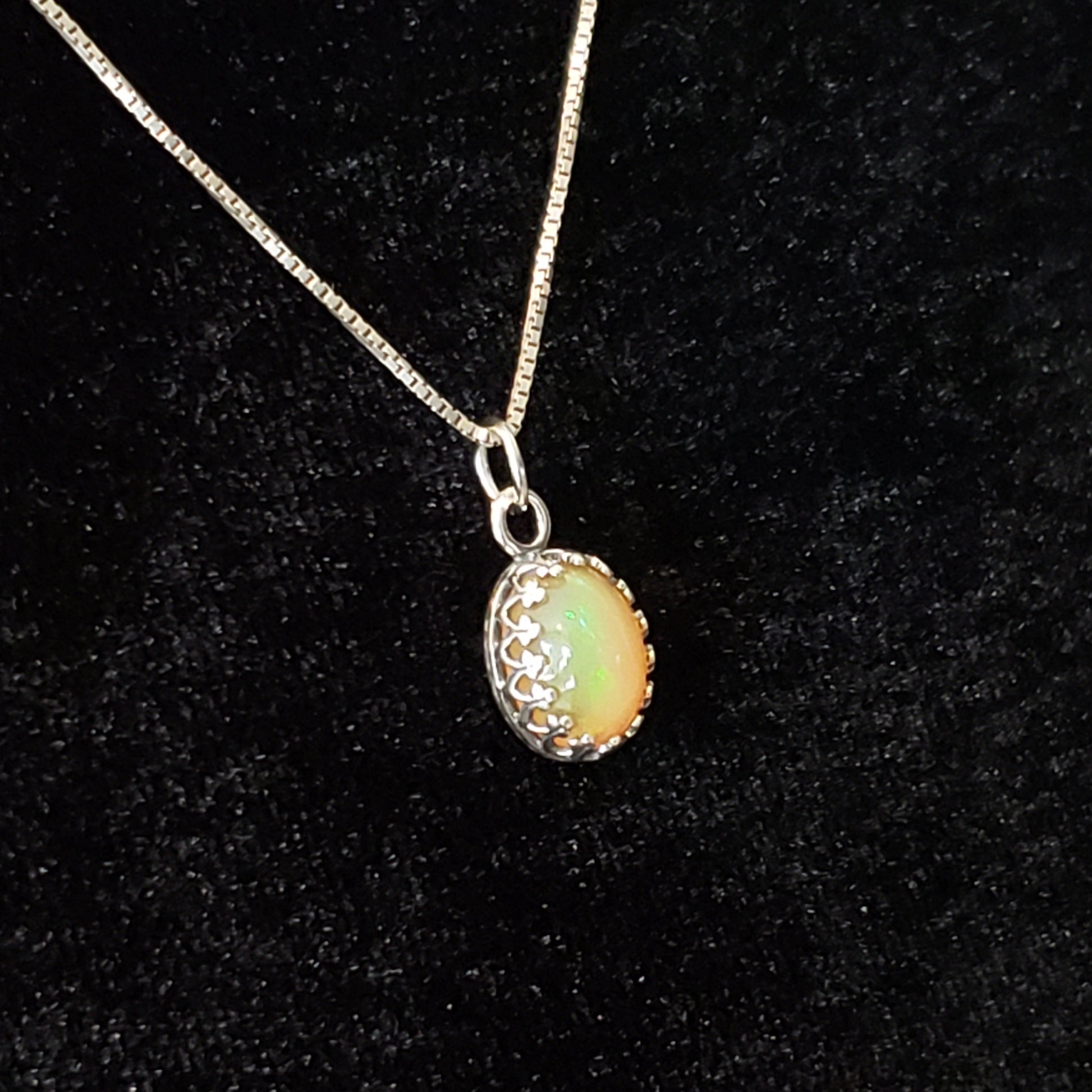 Ethiopian Yellow Opal 4ct Pendant Semi Precious Gemstone Silver Pendant (170-34-1) Simply CBD LLC