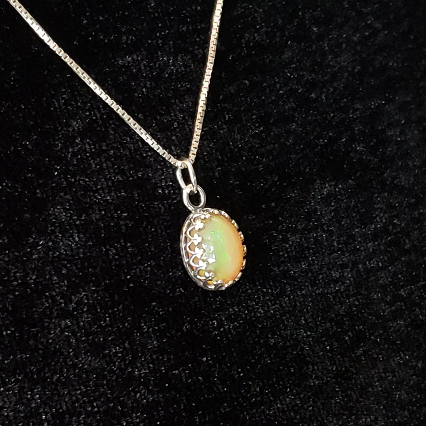 Ethiopian Yellow Opal 4ct Pendant Semi Precious Gemstone Silver Pendant (170-34-1) Simply CBD LLC
