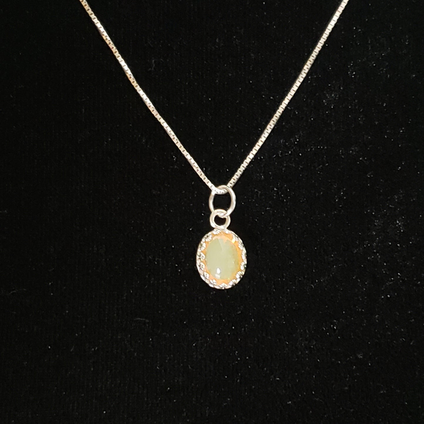Ethiopian Yellow Opal 4ct Pendant Semi Precious Gemstone Silver Pendant (170-34-2) Simply CBD LLC