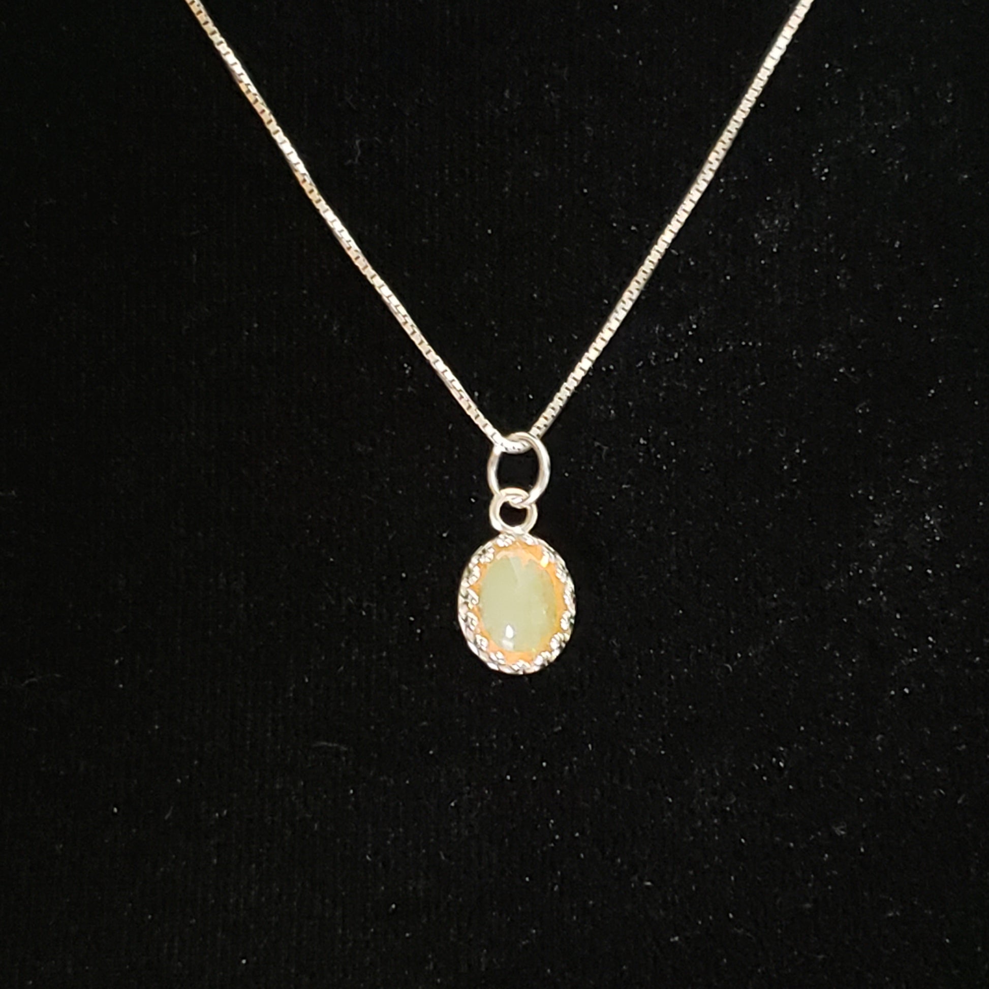 Ethiopian Yellow Opal 4ct Pendant Semi Precious Gemstone Silver Pendant (170-34-2) Simply CBD LLC