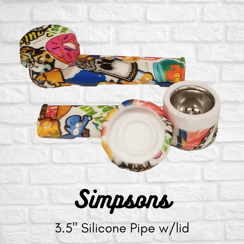 3.5 inch Silicone hand pipe with metal Bowl Simply CBD LLC