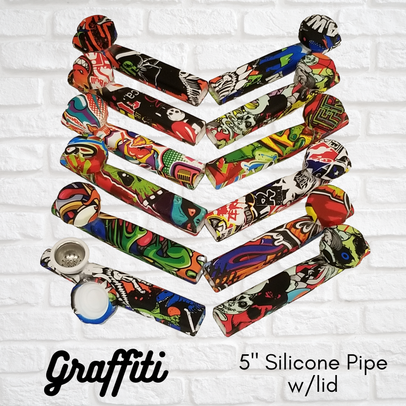 5 Inch Silicone Hand Pipe with Metal Bowl Simply CBD LLC