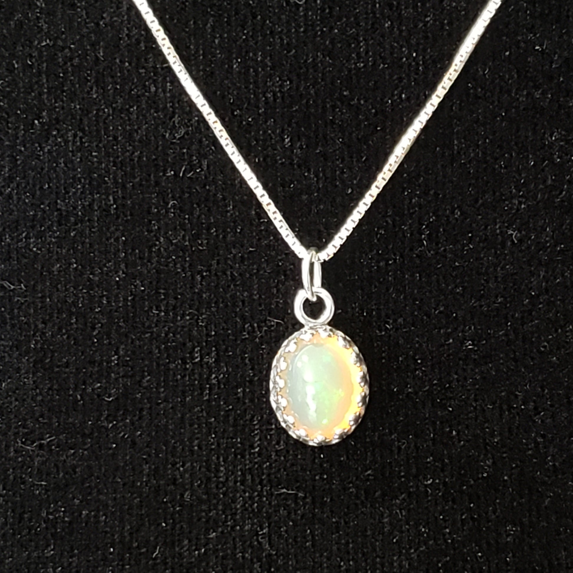 Ethiopian Yellow Opal 4.5ct Pendant Semi Precious Gemstone Silver Pendant (85-17-1) Simply CBD LLC