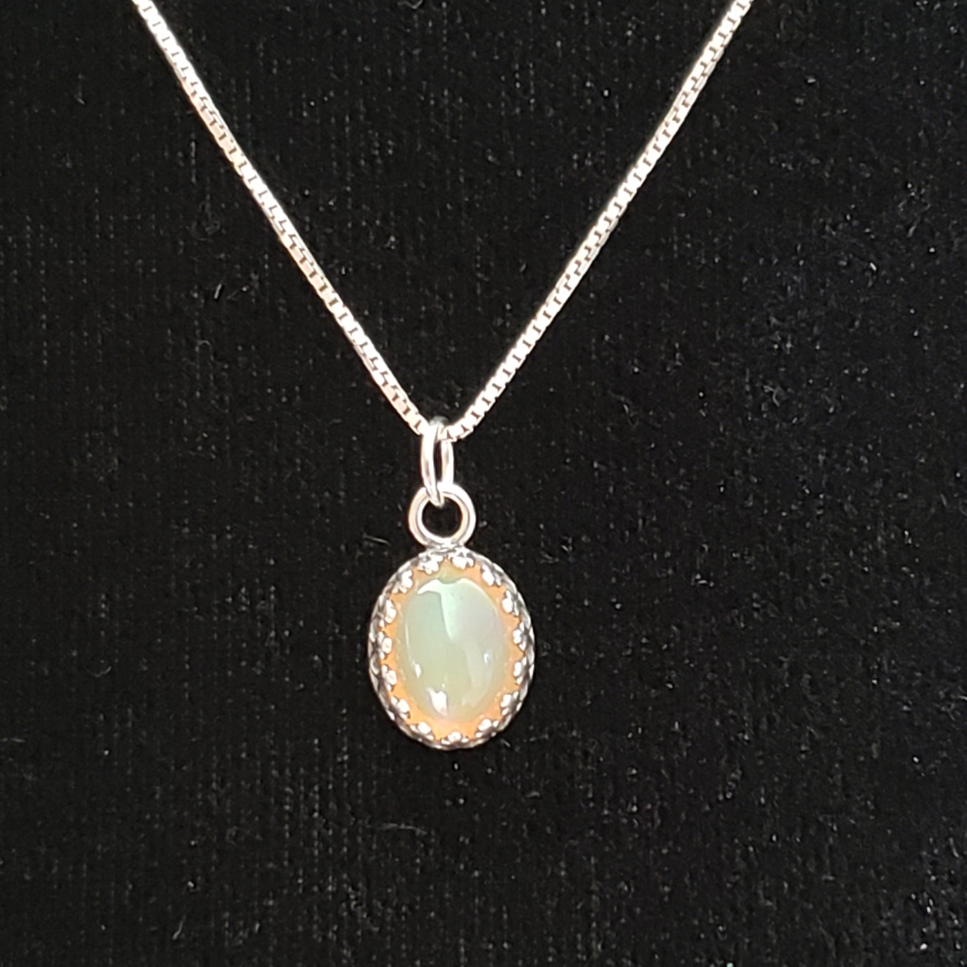 Ethiopian Yellow Opal 4.5ct Pendant Semi Precious Gemstone Silver Pendant (85-17-1) Simply CBD LLC