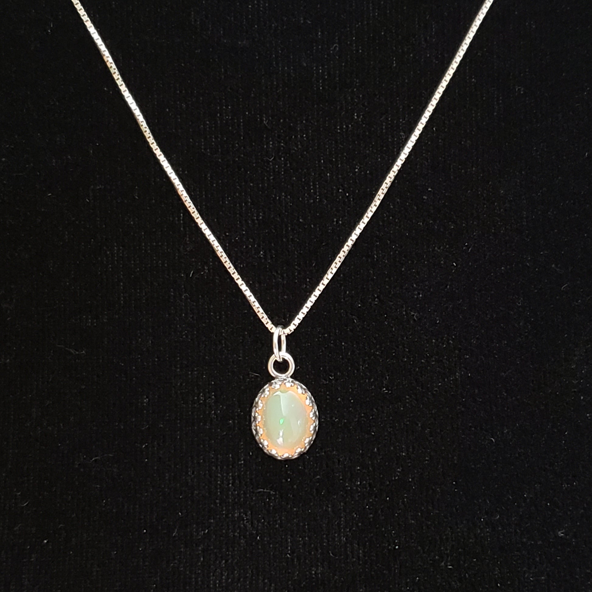 Ethiopian Yellow Opal 4.5ct Pendant Semi Precious Gemstone Silver Pendant (85-17-1) Simply CBD LLC