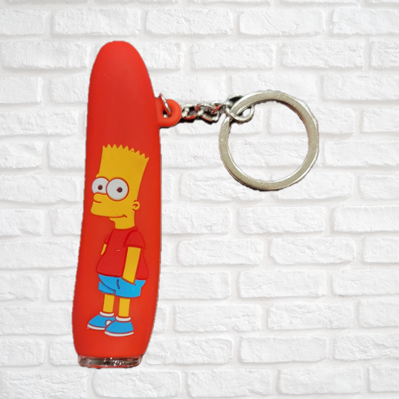Rick and Morty and Simpson Silicone One Hitter Keychains Simply CBD LLC