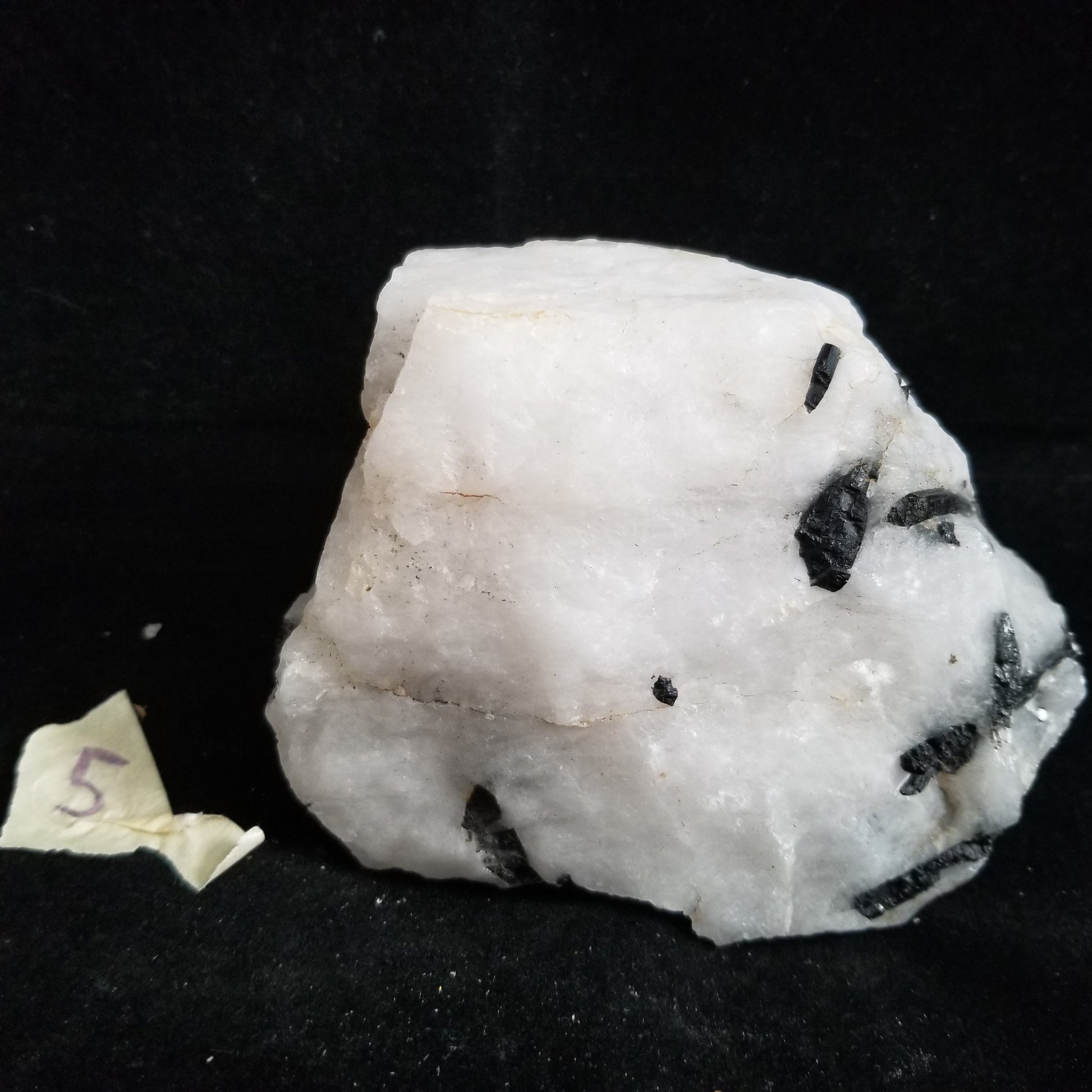 Black Tourmaline Tourmalinated Quartz Raw Healing Crystal Stone Enlightenment 745g (BTQ5) Simply CBD LLC