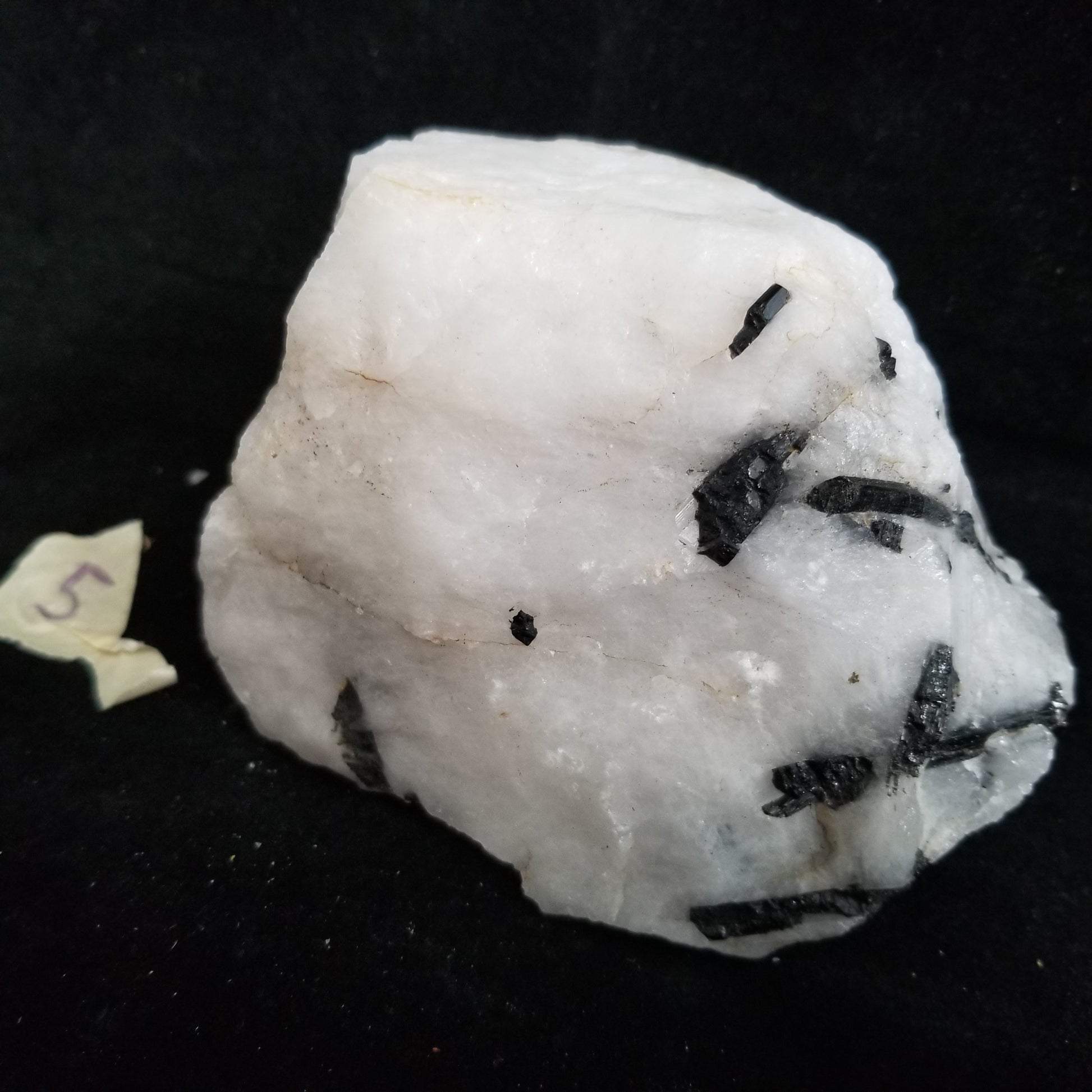 Black Tourmaline Tourmalinated Quartz Raw Healing Crystal Stone Enlightenment 745g (BTQ5) Simply CBD LLC