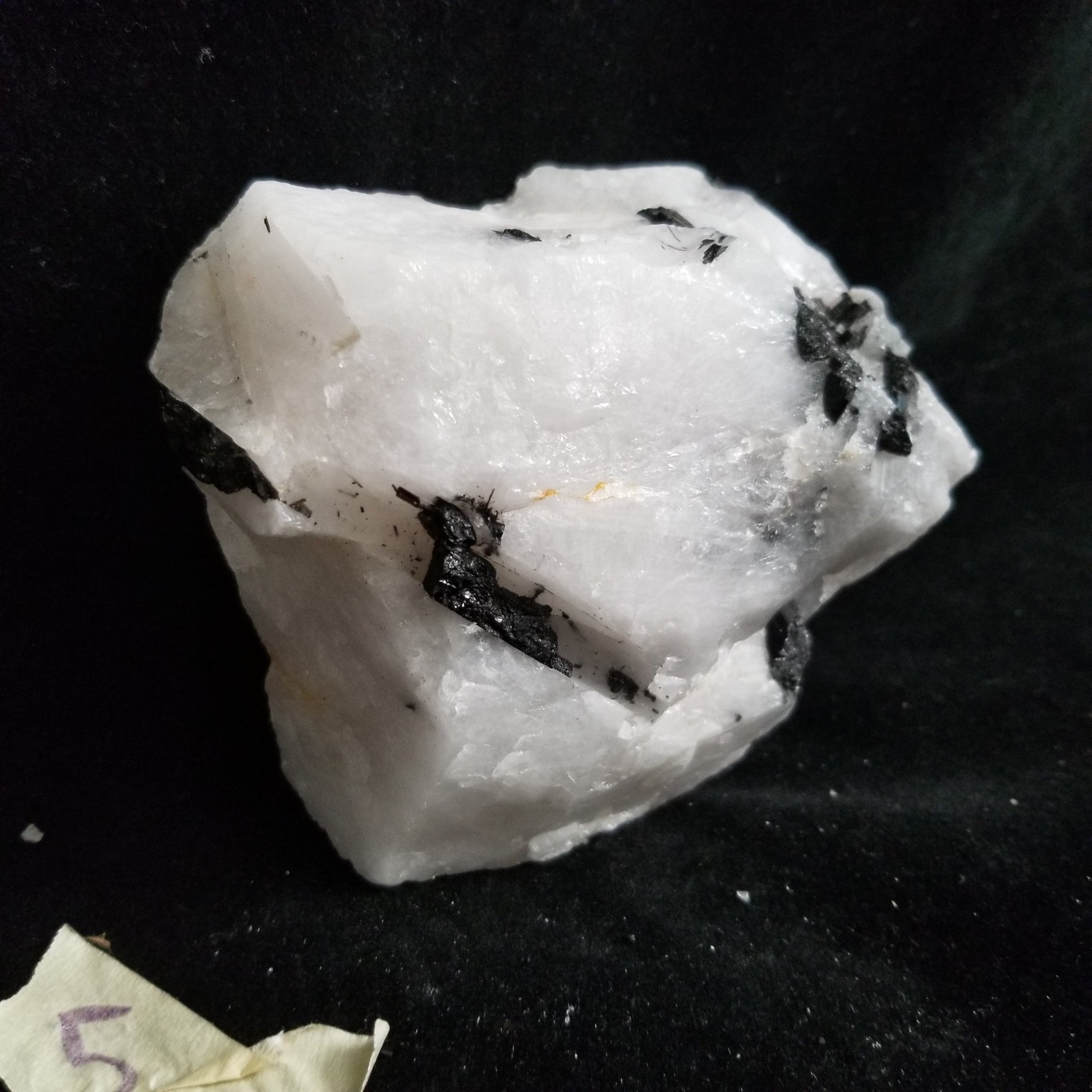 Black Tourmaline Tourmalinated Quartz Raw Healing Crystal Stone Enlightenment 745g (BTQ5) Simply CBD LLC