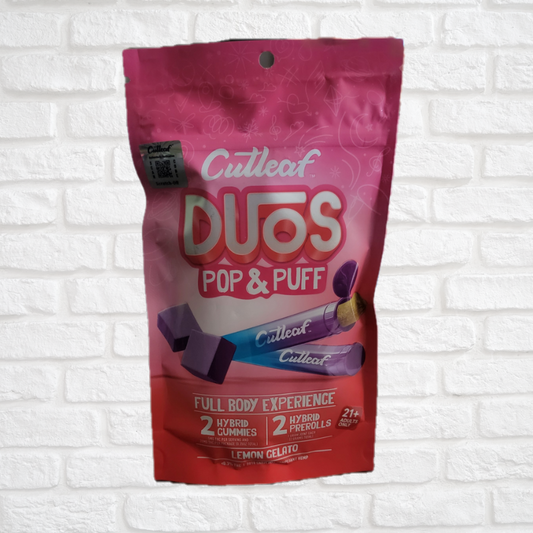 Cutleaf Duos Pop & Puff ( 2 Prerolls & 2 Gummies) Simply CBD LLC