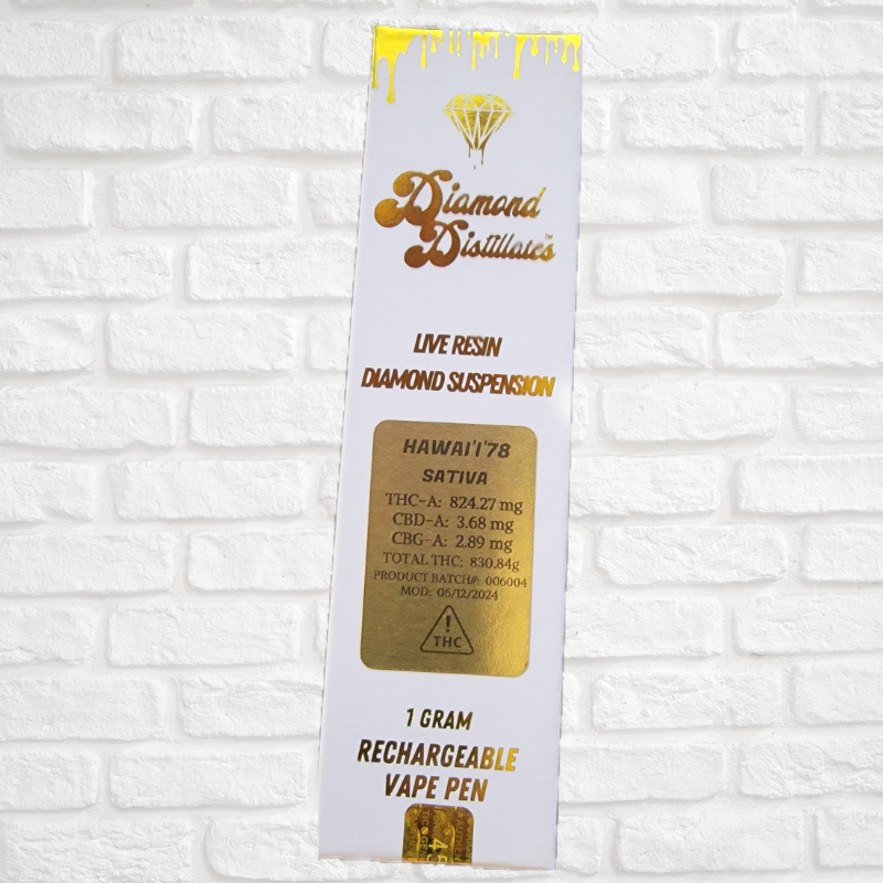Diamond Distillate Live Resin 1 Gram Pen Simply CBD LLC
