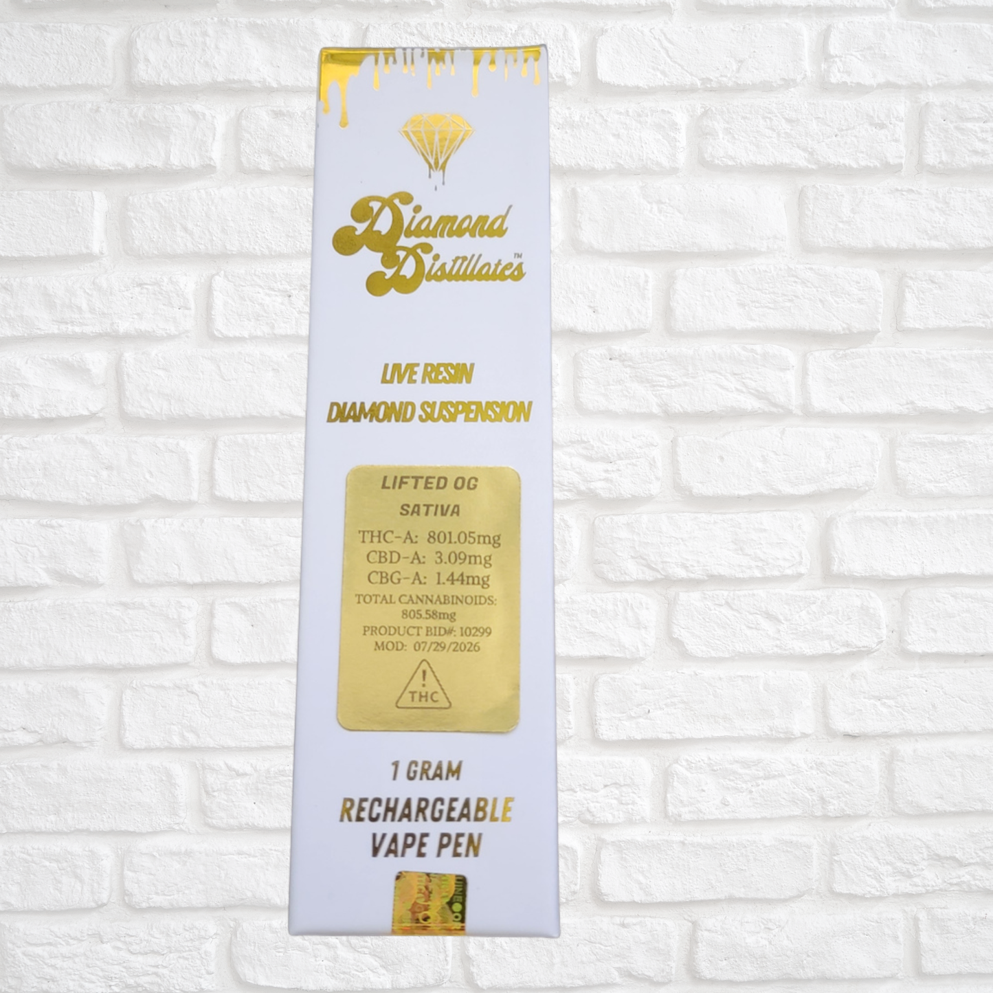 Diamond Distillate Live Resin 1 Gram Pen