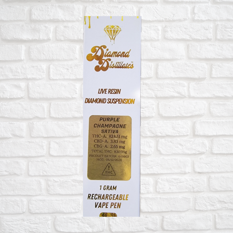 Diamond Distillate Live Resin 1 Gram Pen Simply CBD LLC