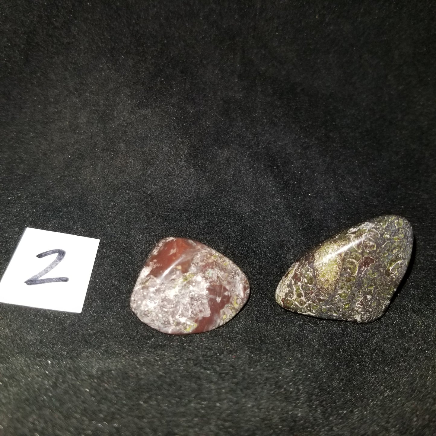 Dragon Bloodstone Jasper Tumbled Polished Stones 40gram PAIR Courage Strength (DRBL2) Simply CBD LLC