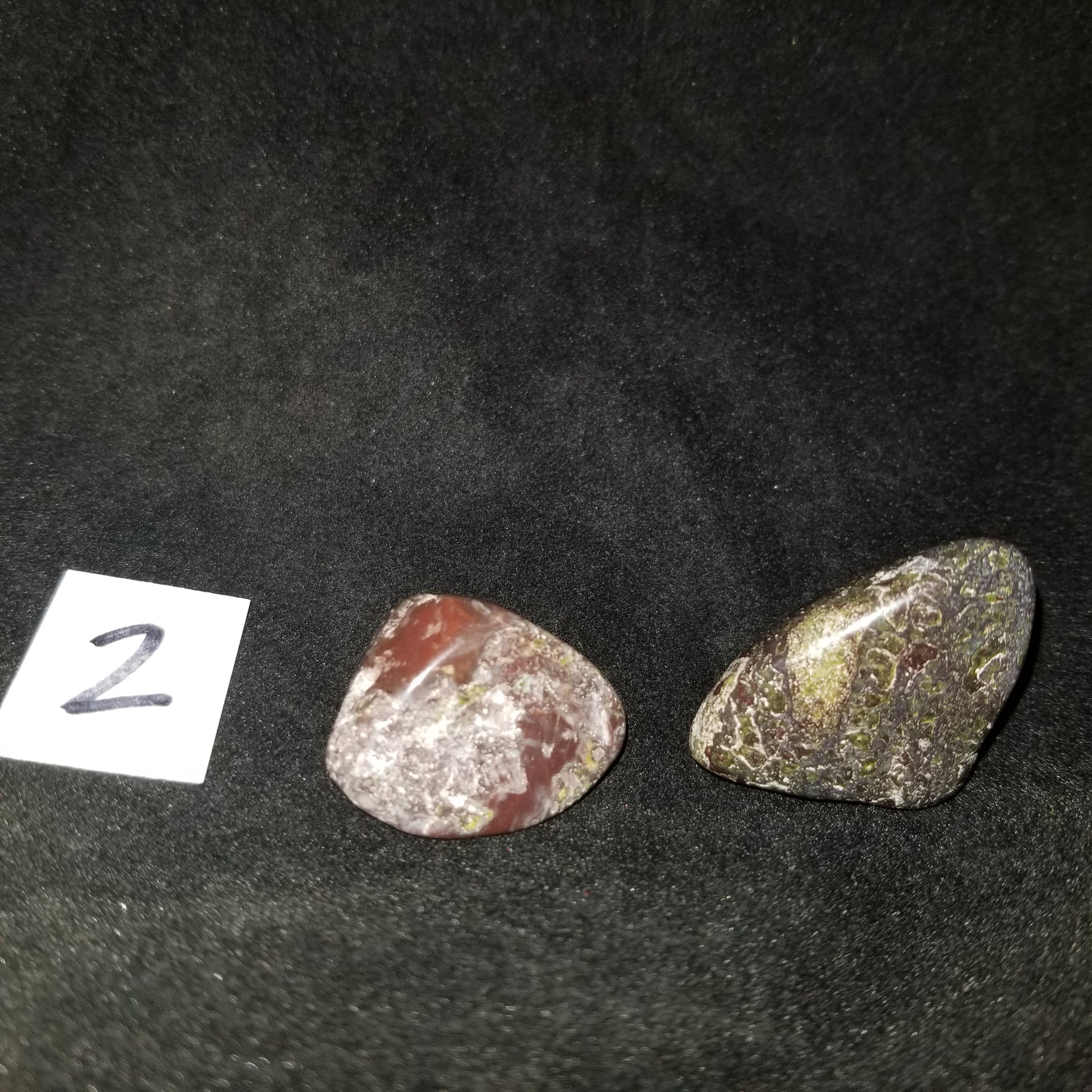 Dragon Bloodstone Jasper Tumbled Polished Stones 40gram PAIR Courage Strength (DRBL2) Simply CBD LLC