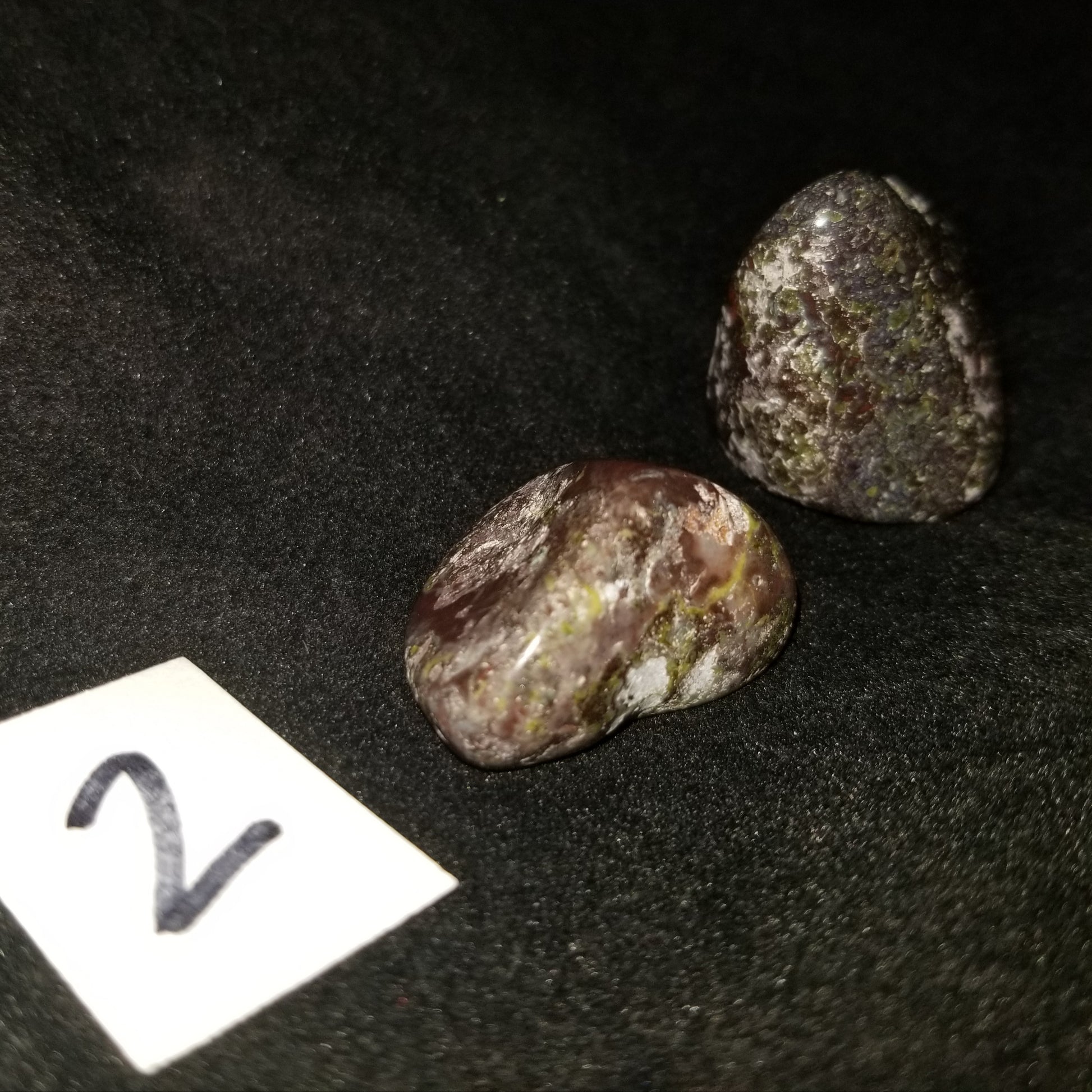 Dragon Bloodstone Jasper Tumbled Polished Stones 40gram PAIR Courage Strength (DRBL2) Simply CBD LLC