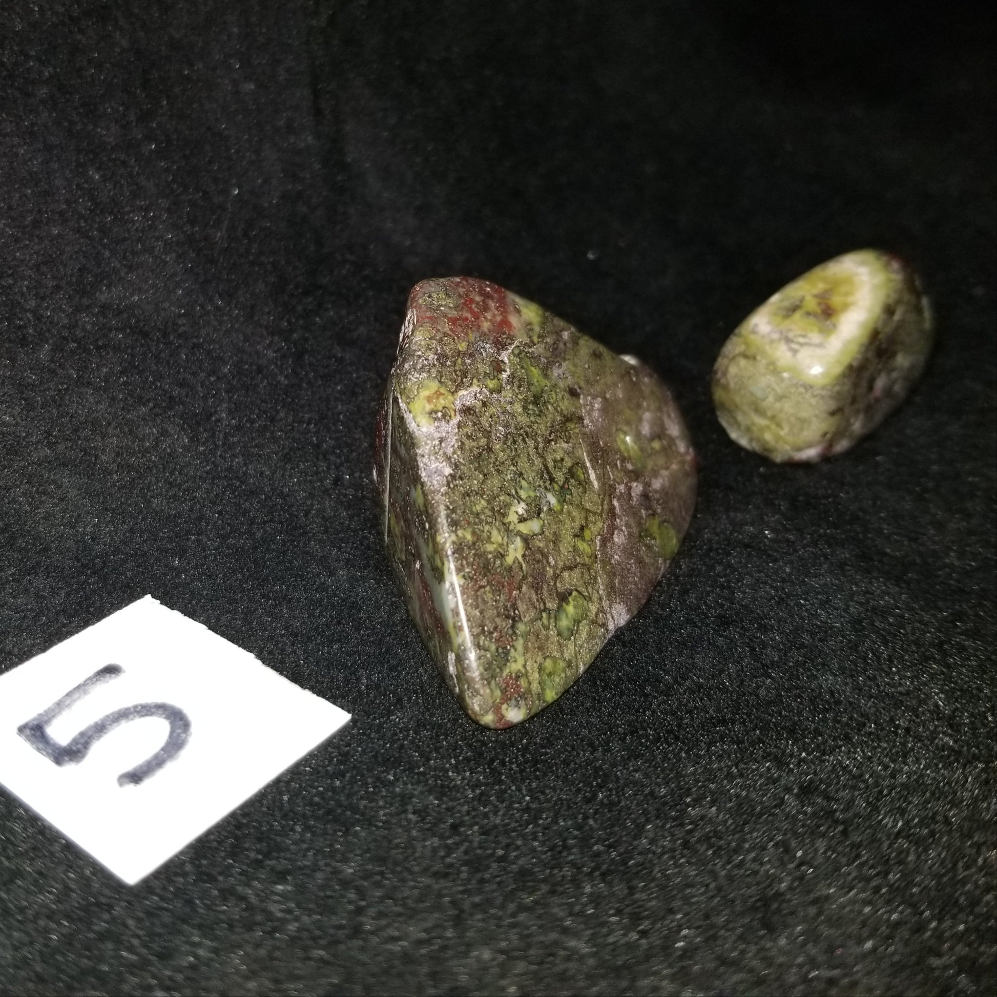 Dragon Bloodstone Jasper Tumbled Polished Stones 50gram PAIR Courage Strength (DRBL5) Simply CBD LLC