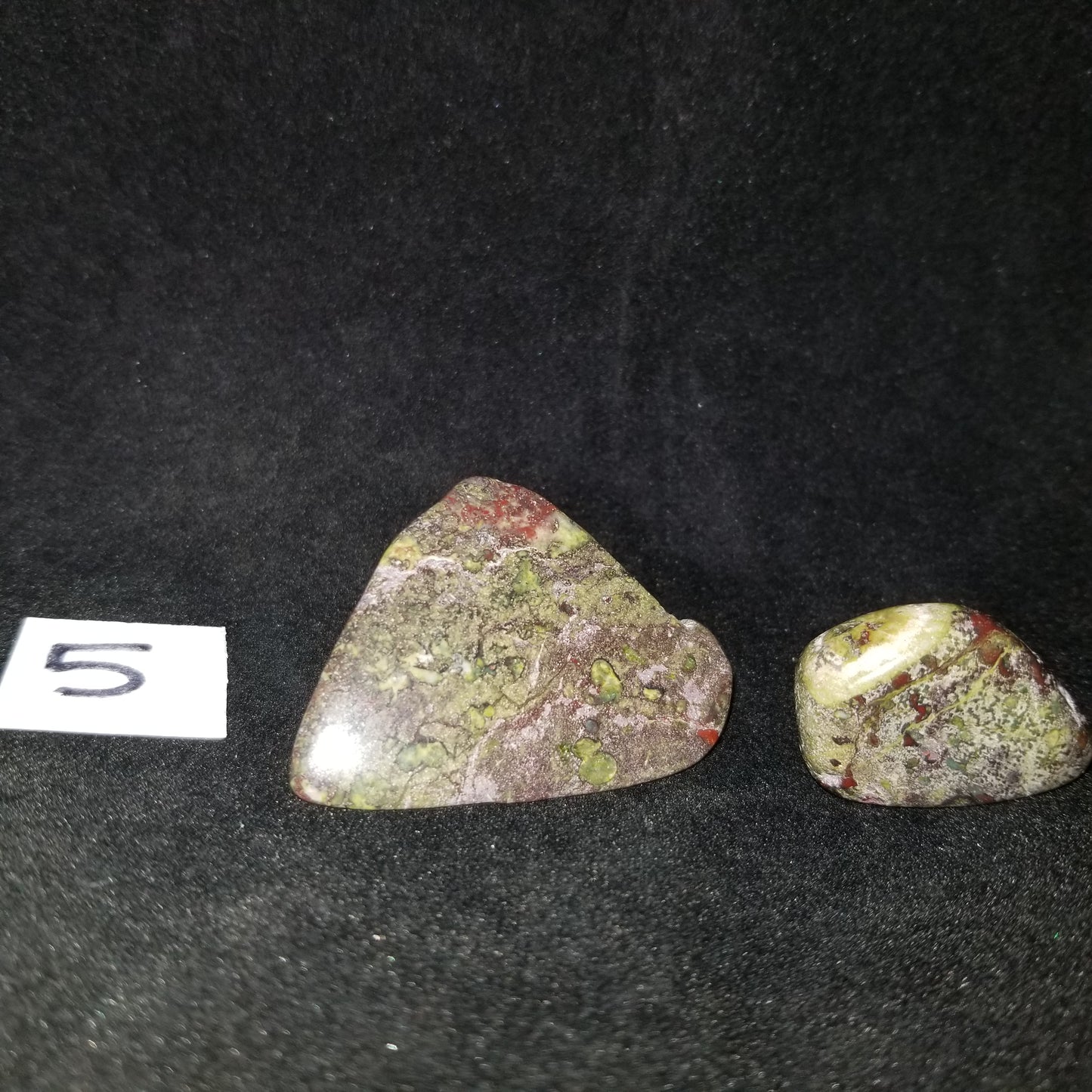 Dragon Bloodstone Jasper Tumbled Polished Stones 50gram PAIR Courage Strength (DRBL5) Simply CBD LLC