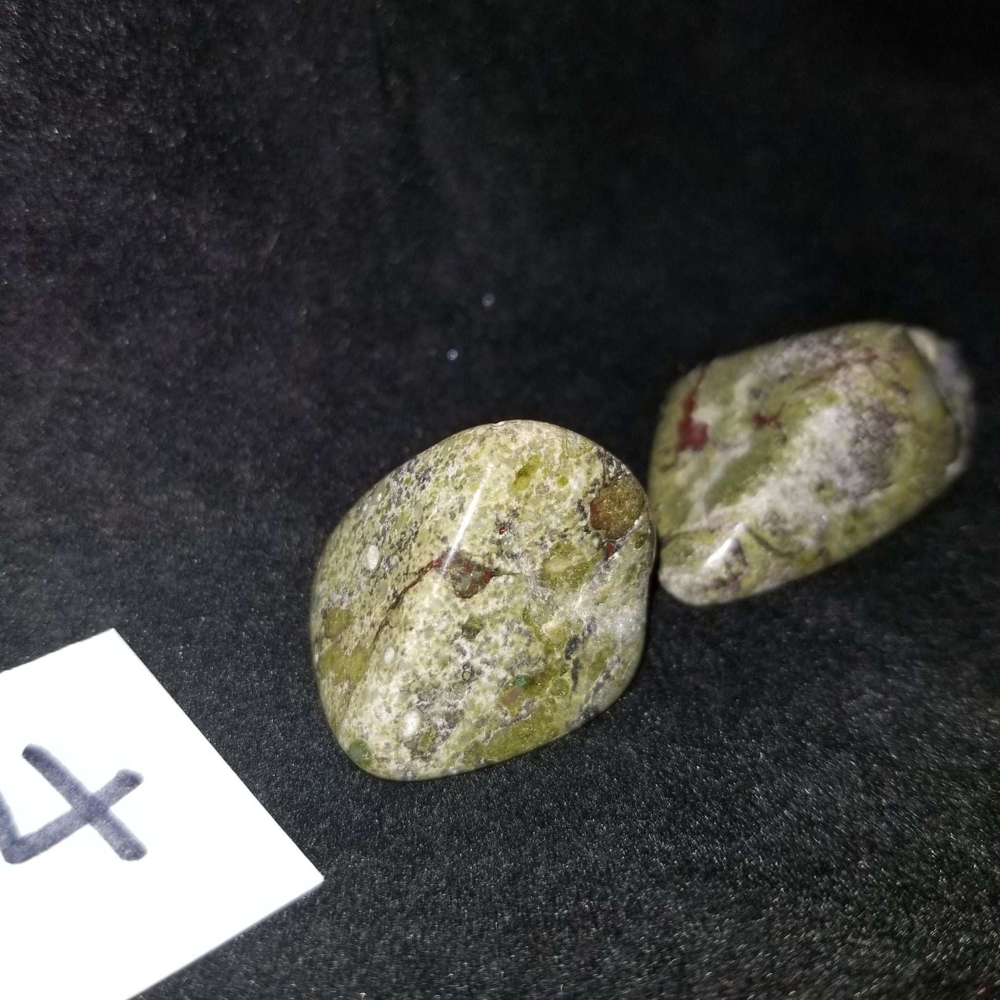 Dragon Bloodstone Jasper Tumbled Polished Stones 40gram PAIR Courage Strength (DRBL4) Simply CBD LLC