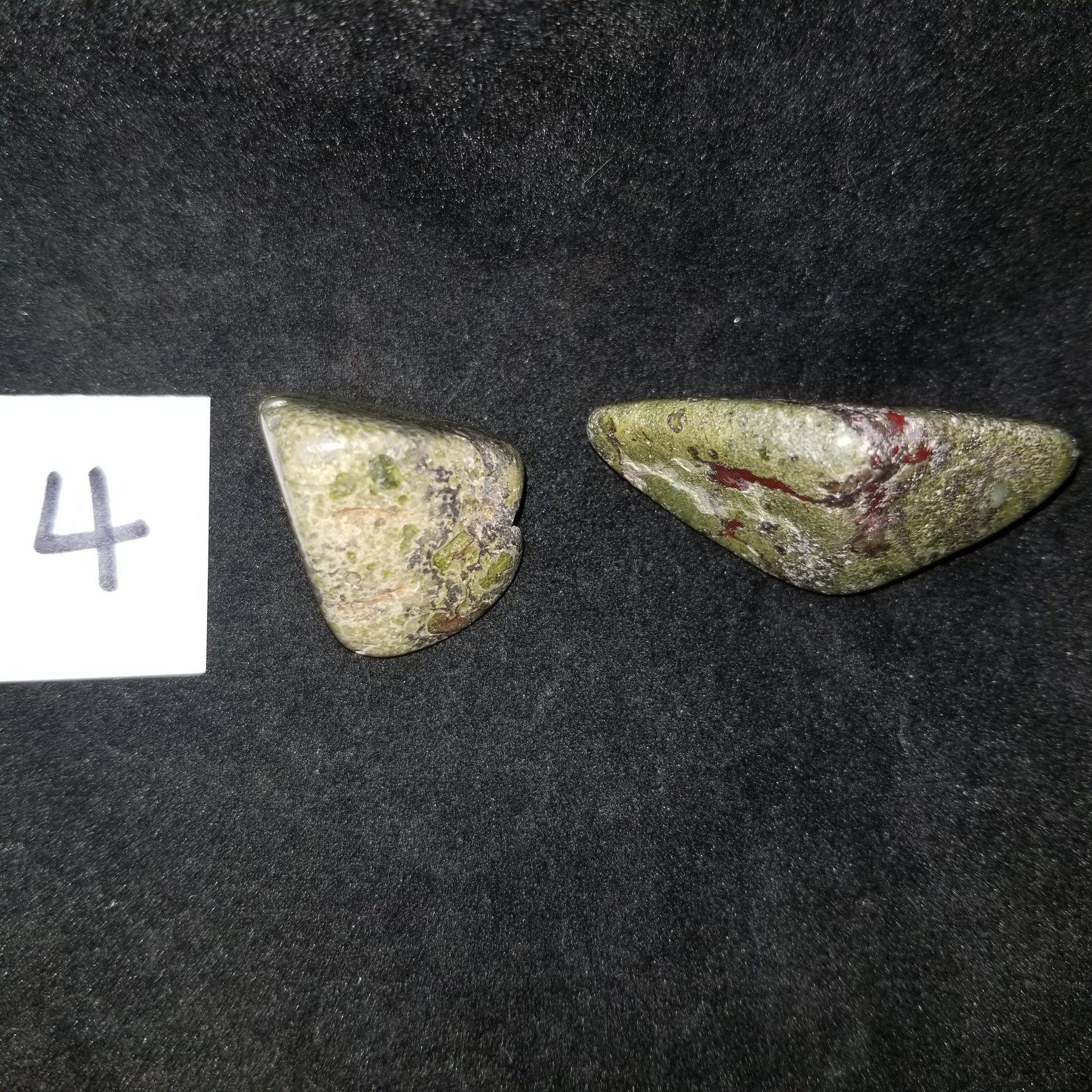 Dragon Bloodstone Jasper Tumbled Polished Stones 40gram PAIR Courage Strength (DRBL4) Simply CBD LLC