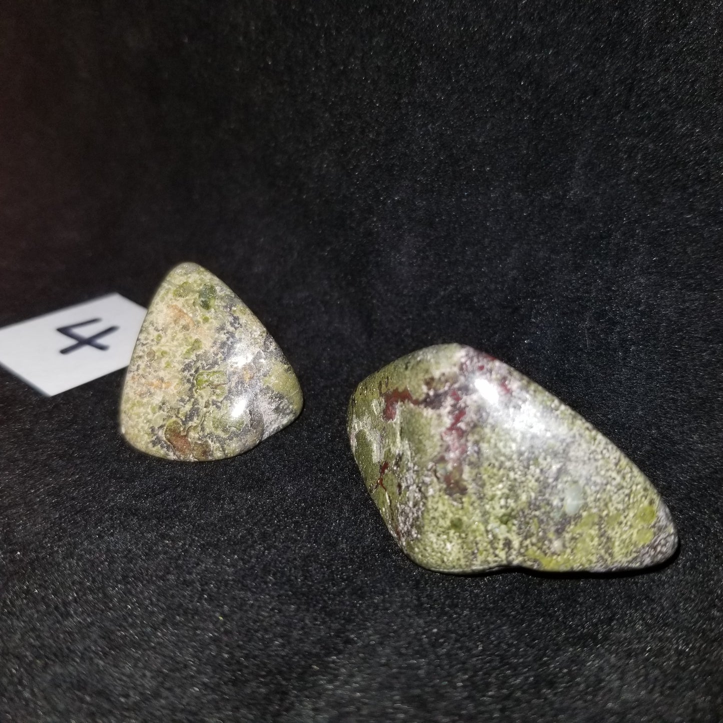 Dragon Bloodstone Jasper Tumbled Polished Stones 40gram PAIR Courage Strength (DRBL4) Simply CBD LLC