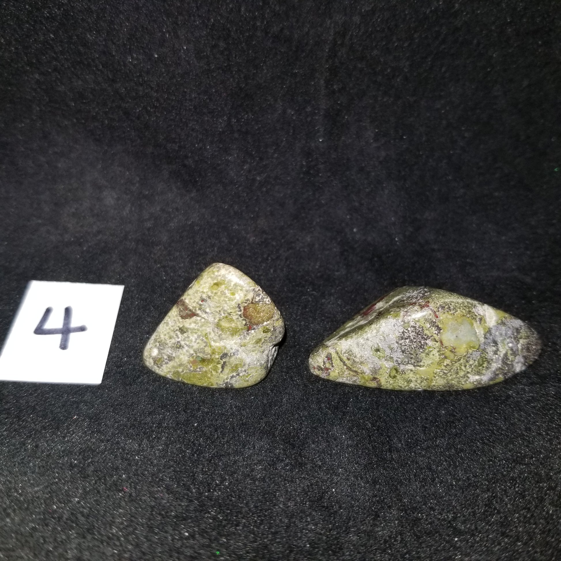 Dragon Bloodstone Jasper Tumbled Polished Stones 40gram PAIR Courage Strength (DRBL4) Simply CBD LLC