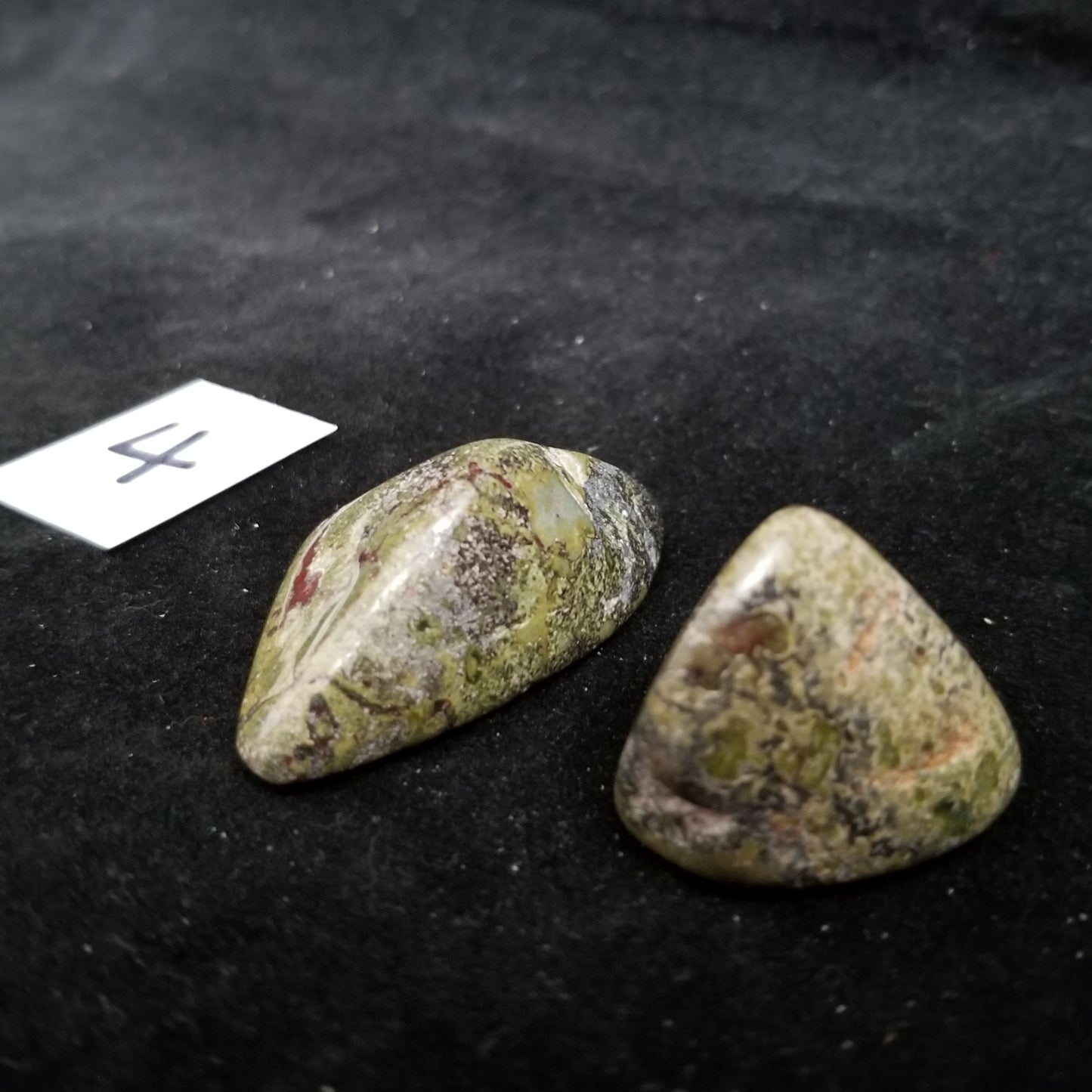 Dragon Bloodstone Jasper Tumbled Polished Stones 40gram PAIR Courage Strength (DRBL4) Simply CBD LLC