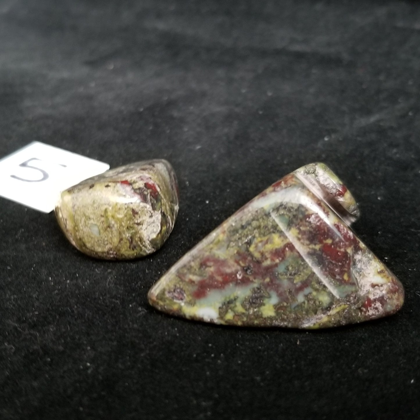 Dragon Bloodstone Jasper Tumbled Polished Stones 50gram PAIR Courage Strength (DRBL5) Simply CBD LLC