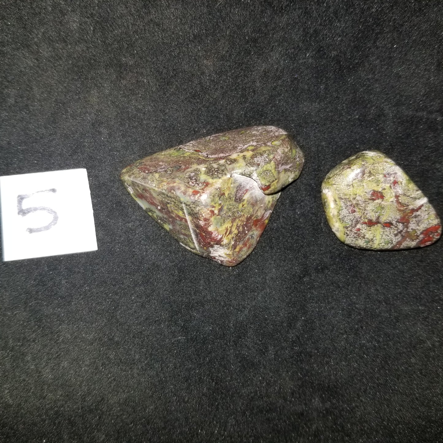 Dragon Bloodstone Jasper Tumbled Polished Stones 50gram PAIR Courage Strength (DRBL5) Simply CBD LLC