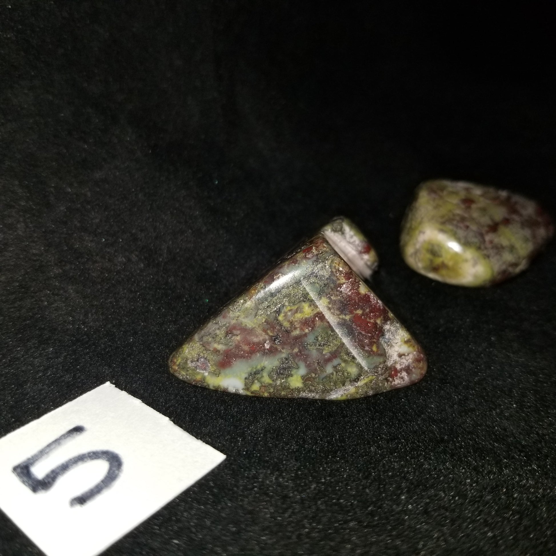Dragon Bloodstone Jasper Tumbled Polished Stones 50gram PAIR Courage Strength (DRBL5) Simply CBD LLC