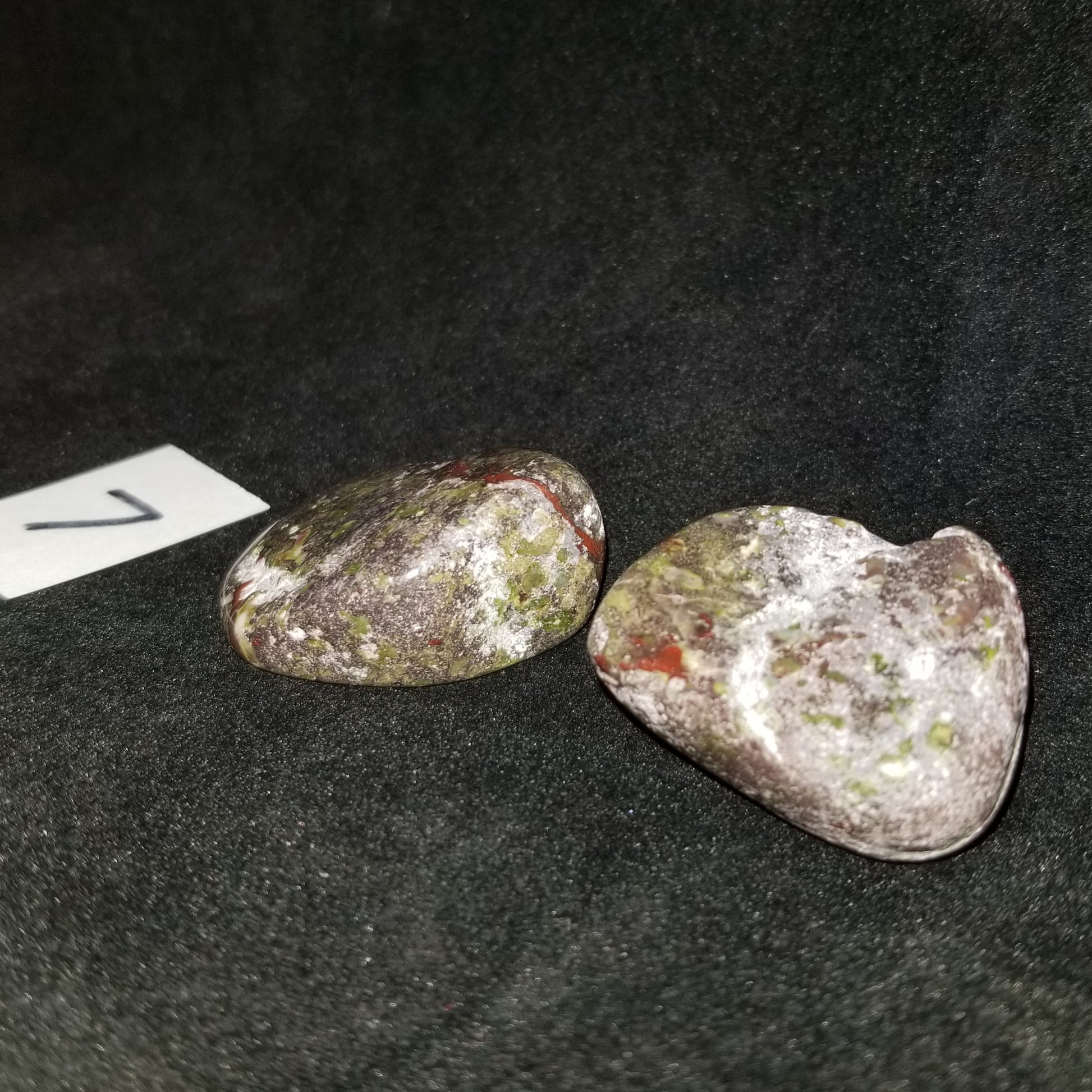 Dragon Bloodstone Jasper Tumbled Polished Stones 50gram PAIR Courage Strength (DRBL7) Simply CBD LLC