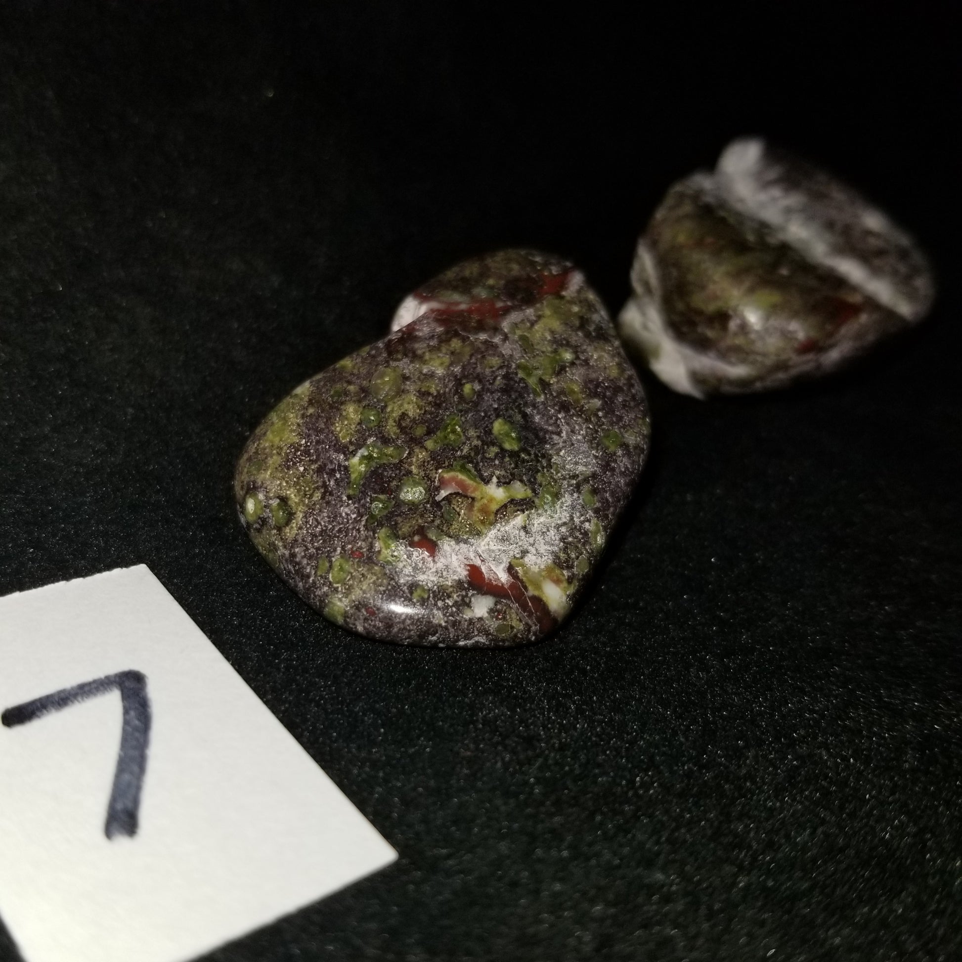 Dragon Bloodstone Jasper Tumbled Polished Stones 50gram PAIR Courage Strength (DRBL7) Simply CBD LLC