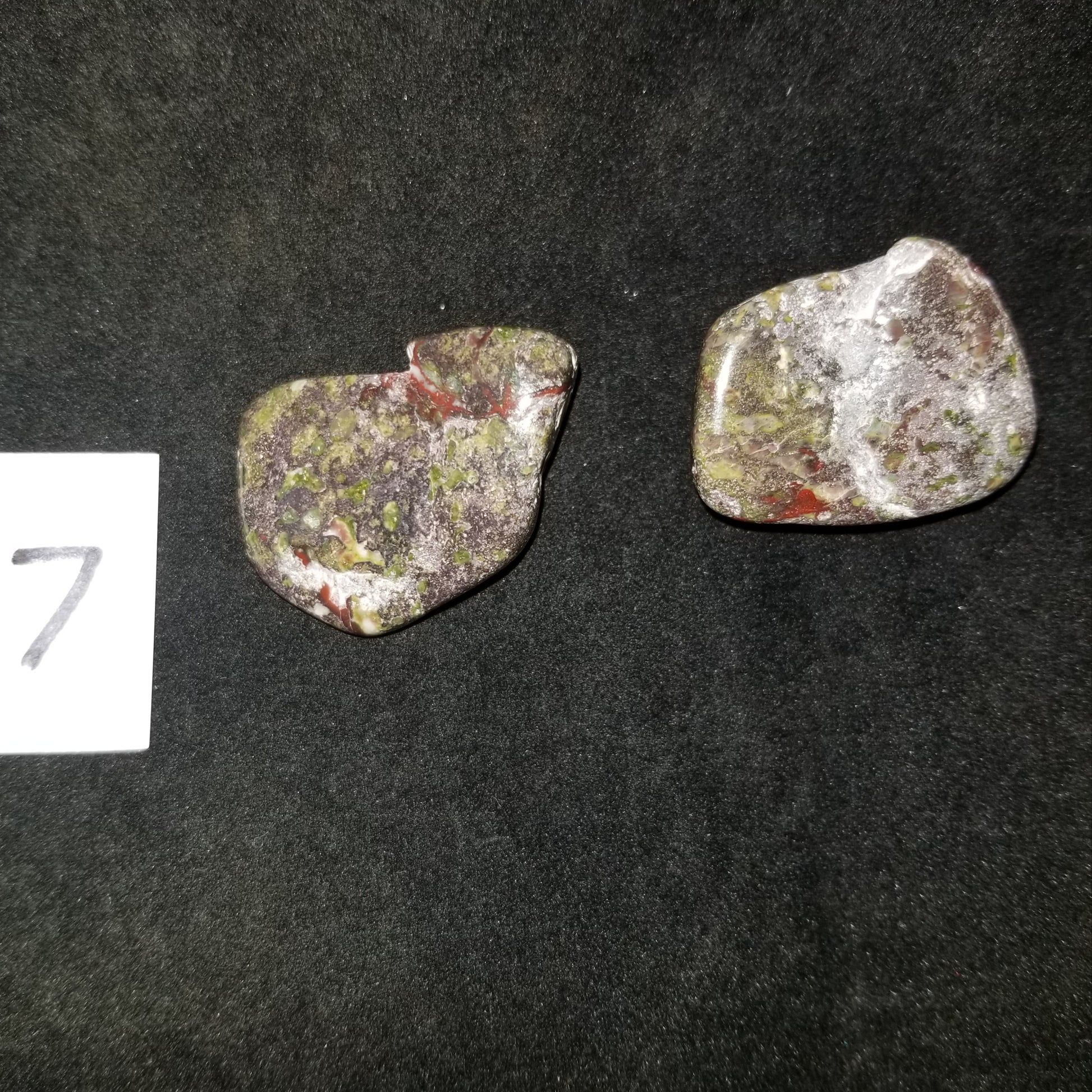 Dragon Bloodstone Jasper Tumbled Polished Stones 50gram PAIR Courage Strength (DRBL7) Simply CBD LLC