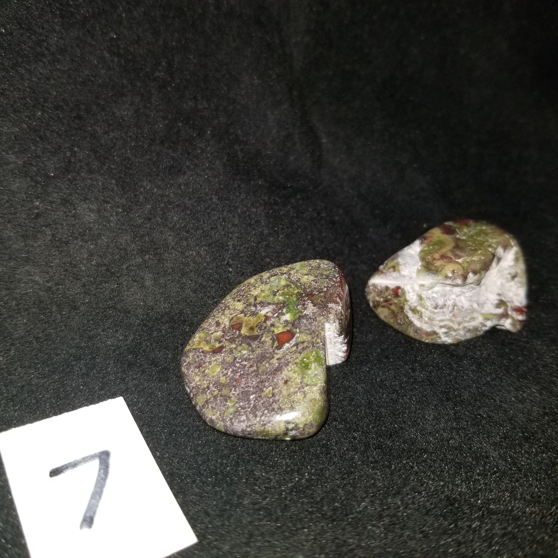 Dragon Bloodstone Jasper Tumbled Polished Stones 50gram PAIR Courage Strength (DRBL7) Simply CBD LLC