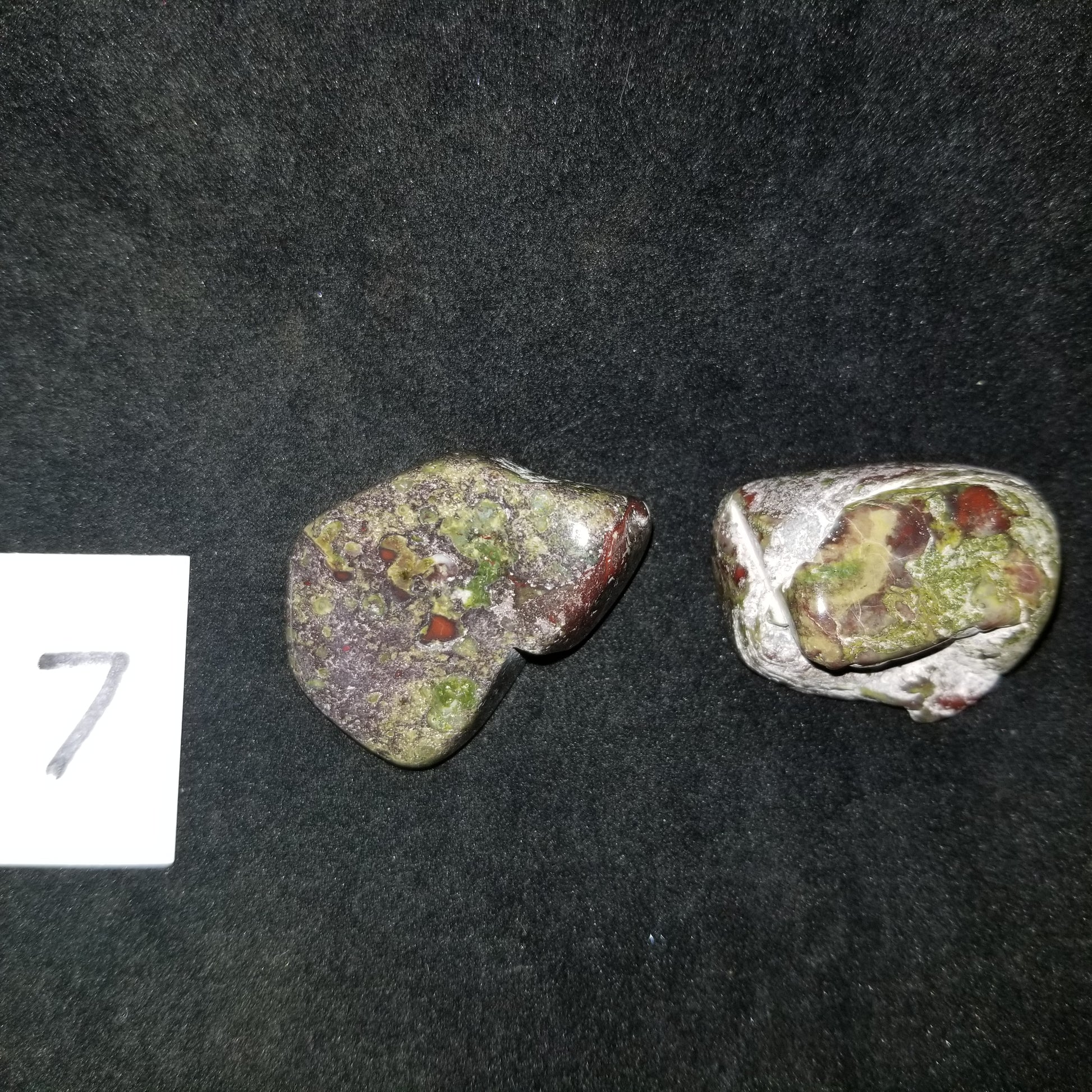 Dragon Bloodstone Jasper Tumbled Polished Stones 50gram PAIR Courage Strength (DRBL7) Simply CBD LLC