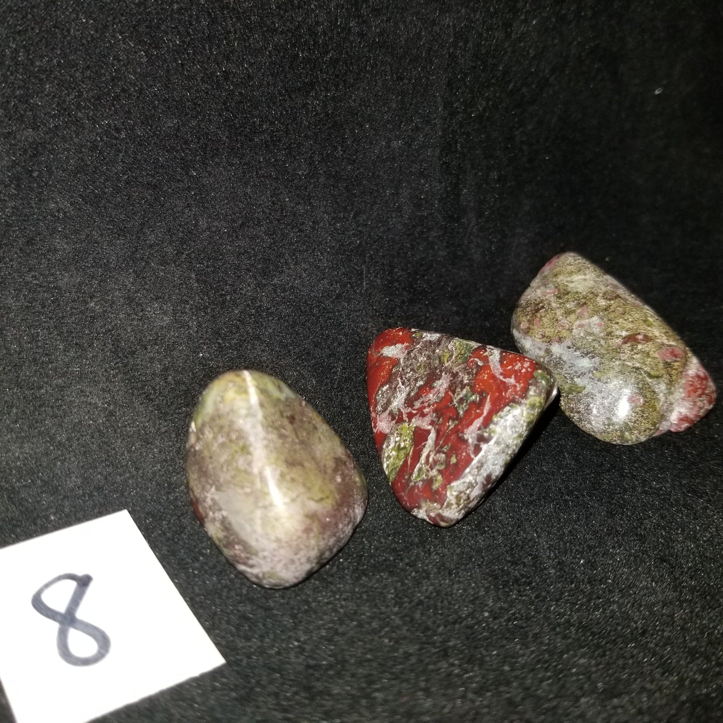 Dragon Bloodstone Jasper Tumbled Polished Stones 60gram TRIO Courage Strength (DRBL8) Simply CBD LLC