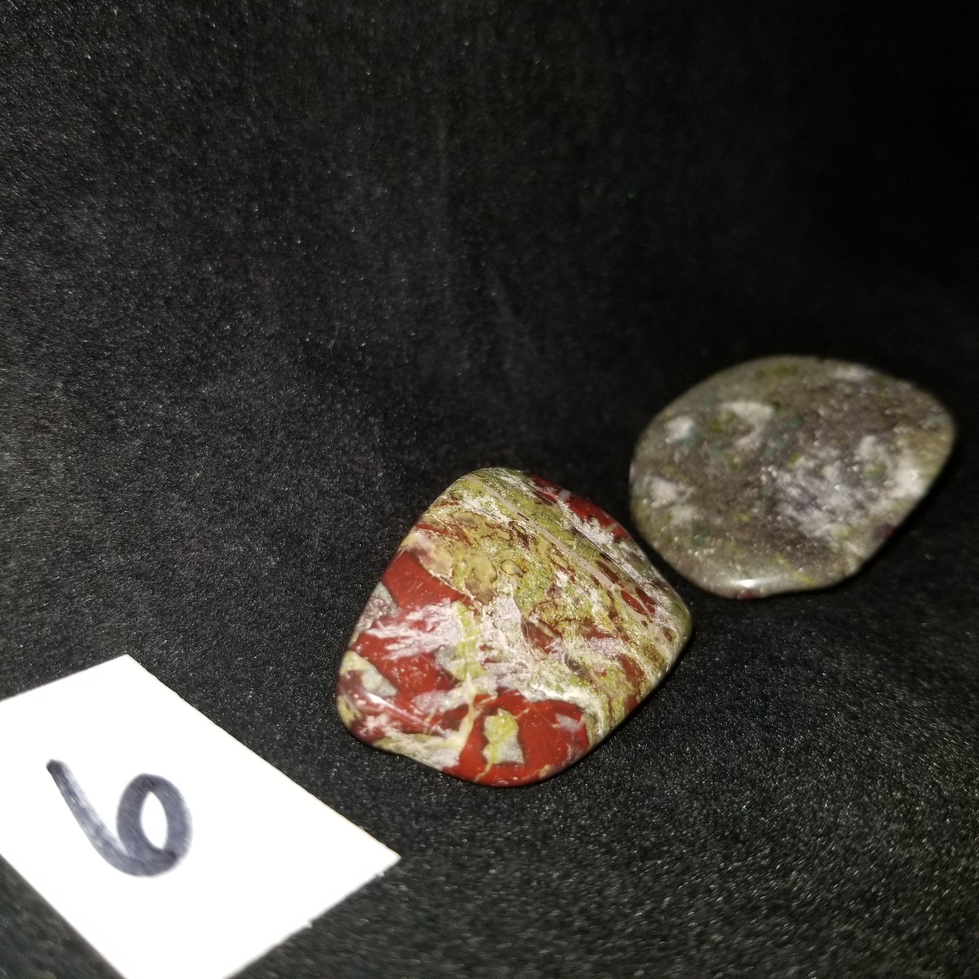 Dragon Bloodstone Jasper Tumbled Polished Stones 50gram PAIR Courage Strength (DRBL6) Simply CBD LLC
