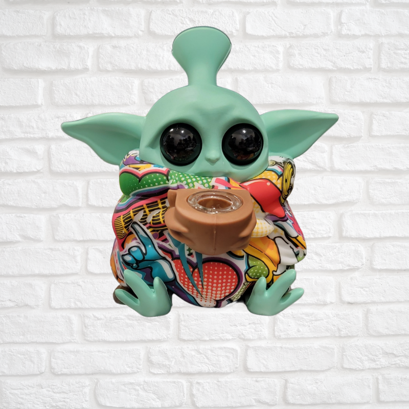 Collectible Baby Yoda Silicone Water Bong Pipe - Grogu " The Child" Simply CBD LLC